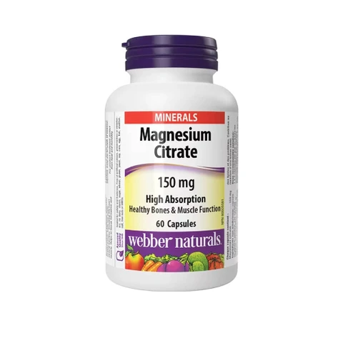 Webber Naturals Magnesium Citrate 150 mg 60 cps
