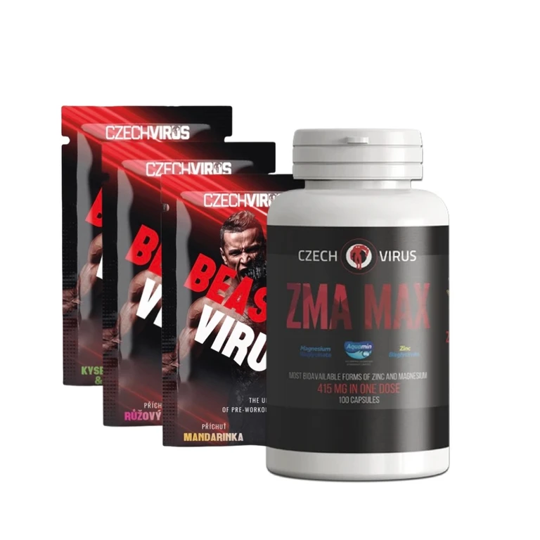 AKCE Czech Virus ZMA Max 100 cps + ZDARMA 3x vzorek