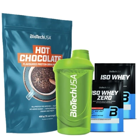 Special Offer BioTech Hot Chocolate 450 g + FREE Shaker 600 ml + 2x sample