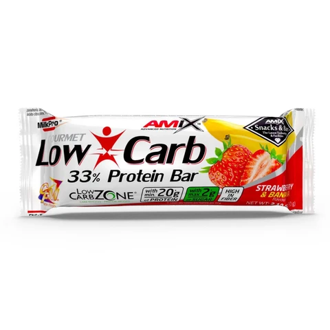 Amix Low-Carb 33% Protein Bar 60 g strawberry banana