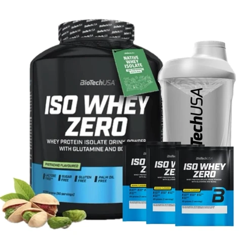 Special Offer BioTech Iso Whey Zero 1816 g + FREE Shaker 600 ml + 3x sample
