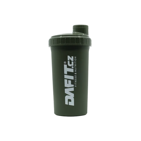 Dafit shaker 700 ml army, white logo