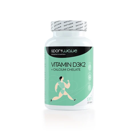 SportWave® Vitamin D3K2 + Calcium chelate 120 tbl