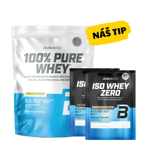 AKCE BioTech 100% Pure Whey 1000 g + ZDARMA 2x vzorek