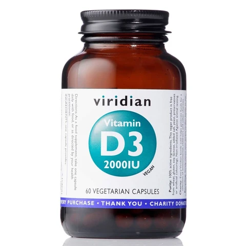 Viridian Vitamin D3 2000 IU 60 cps