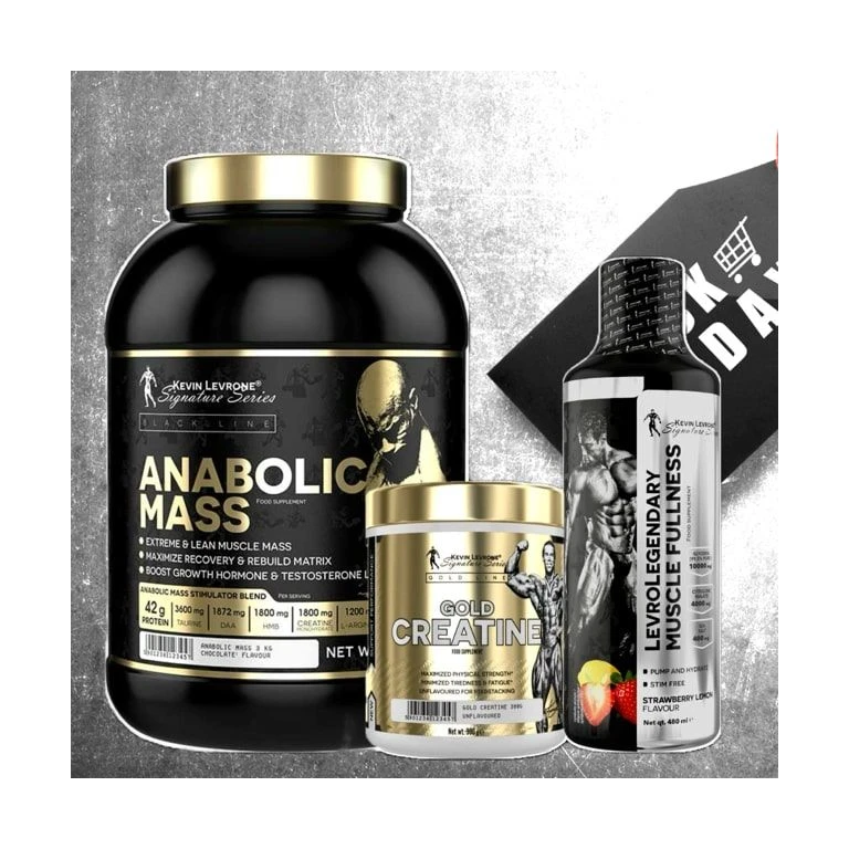 AKCE Kevin Levrone Mass 3000g + Gold Creatine 300g + ZDARMA Glycerol Muscle Fullness 480ml