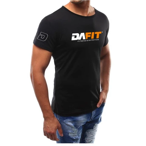 Triko Dafit velké logo M černá