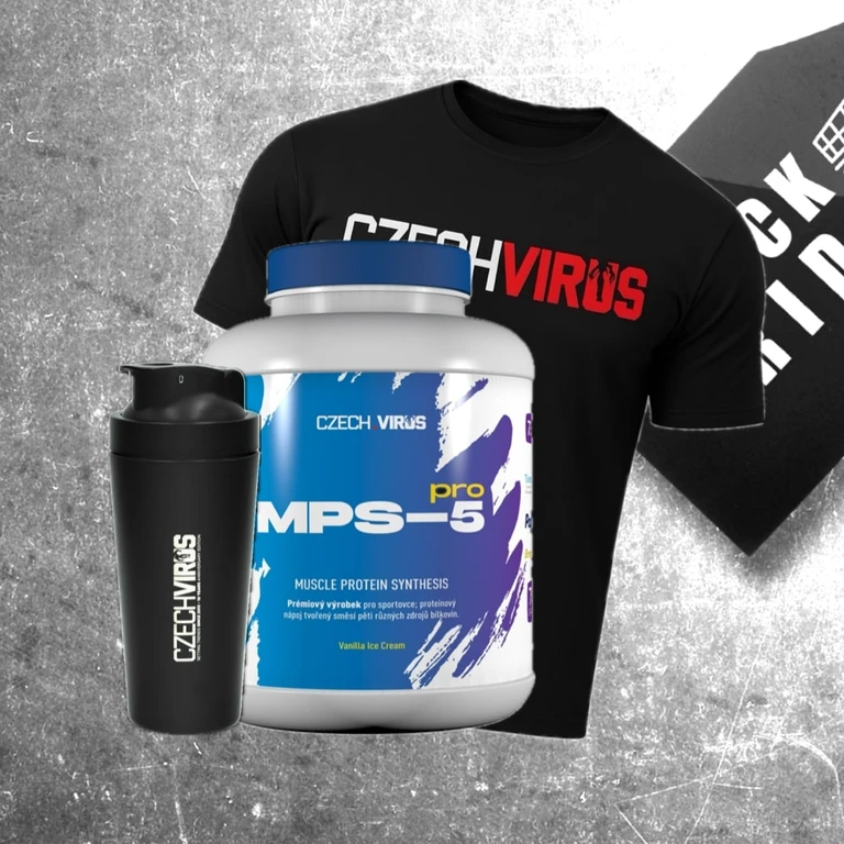 AKCE Czech Virus MPS-5 Pro 2250 g + ZDARMA Šejkr 750 ml + Triko