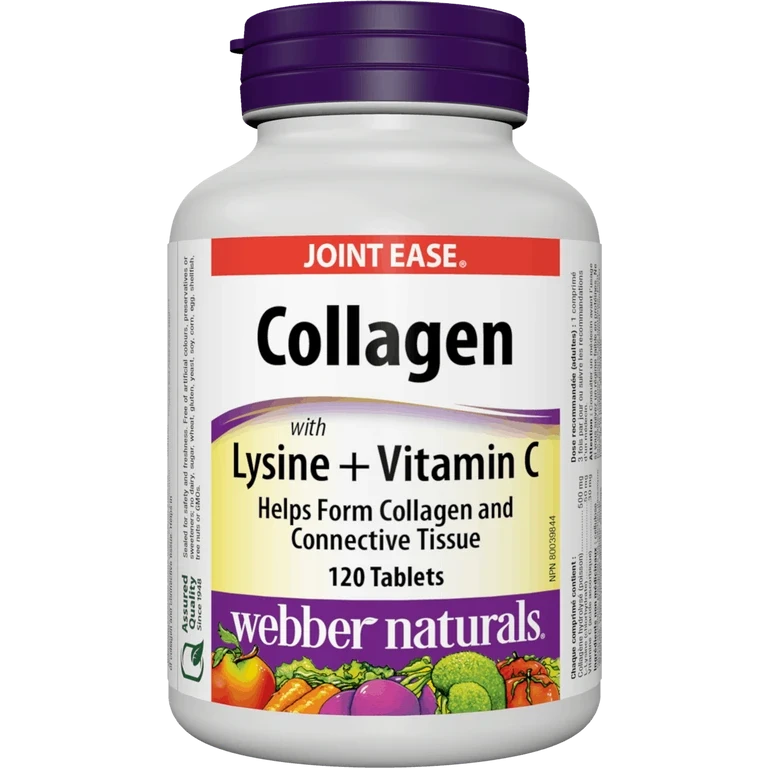 Webber Naturals Collagen+Lysine+Vitamín C 120 tbl