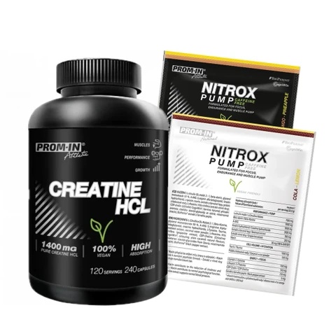 AKCE Prom-In Creatine HCL Vegan 240 cps + ZDARMA 2x vzorek