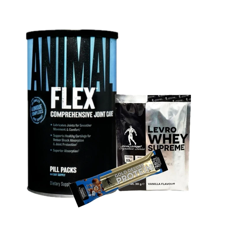 AKCE Universal Nutrition Animal Flex 44 bal + ZDARMA Gold Deluxe Bar 48 g + 1x vzorek