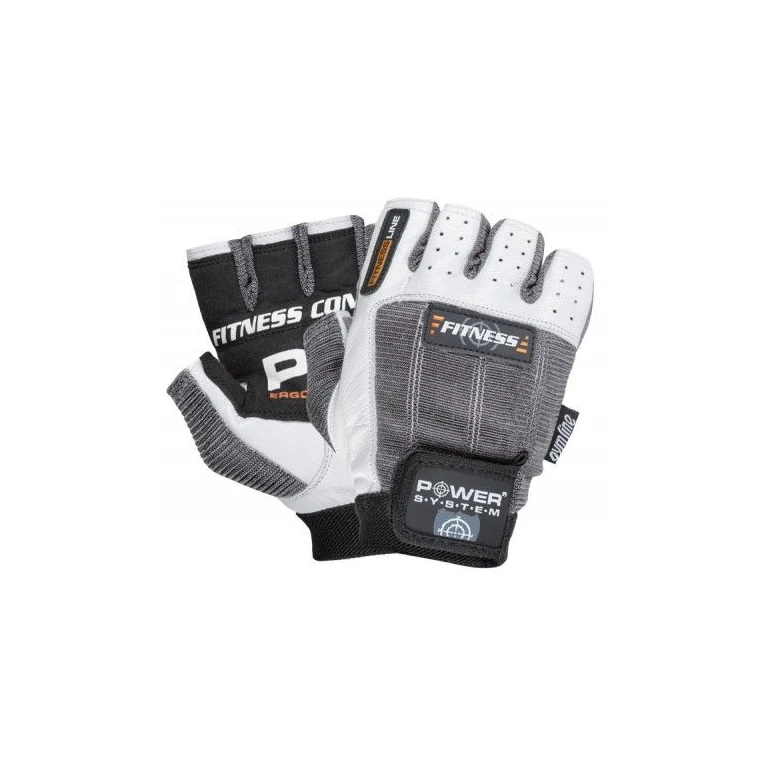 Fitness gloves white grey