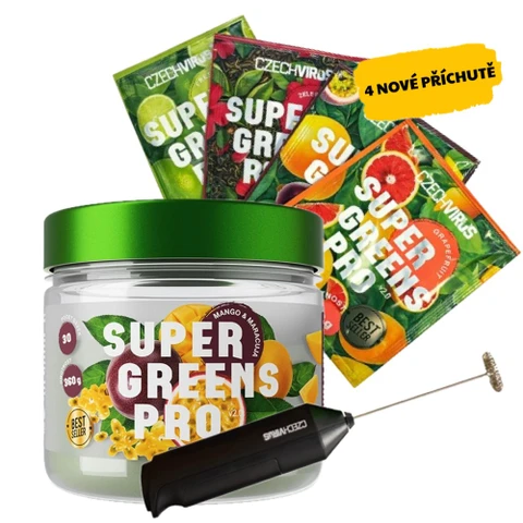 AKCE Czech Virus Super Greens Pro V2.0 360 g + ZDARMA Míchátko + 4x vzorek