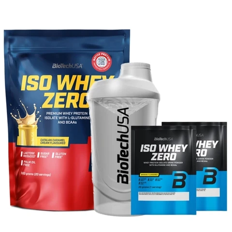 Special Offer BioTech Iso Whey Zero 500 g + FREE Shaker 600 ml + 2x sample