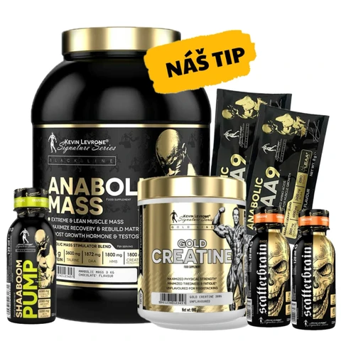 AKCE Kevin Levrone Levrone Mass 3000 g + Gold Creatine 300 g + ZDARMA 5x vzorek