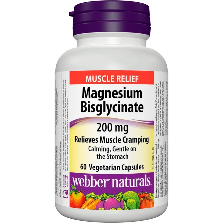 Webber Naturals Magnesium Bisglycinate 200 mg 60 cps