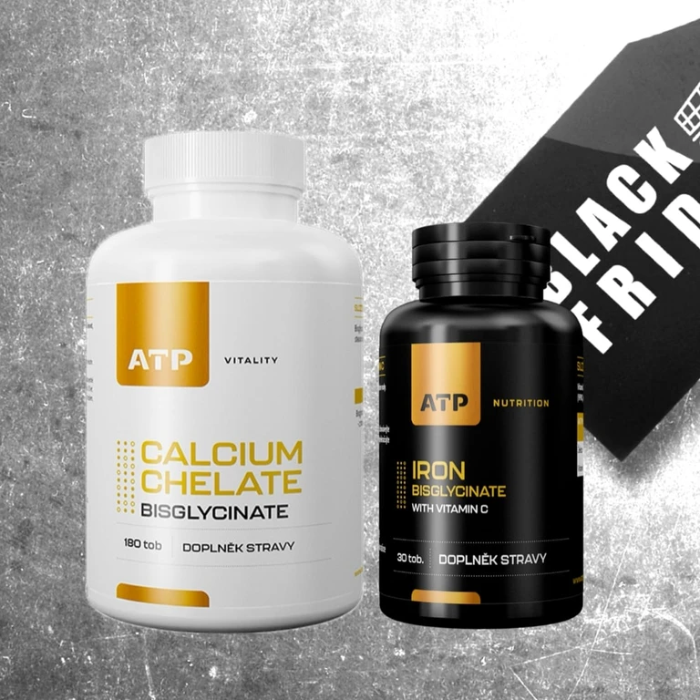 AKCE ATP Vitality Calcium Chelate Bisglycinate 180 tob + ZDARMA Iron Bisglycinate 30 tob