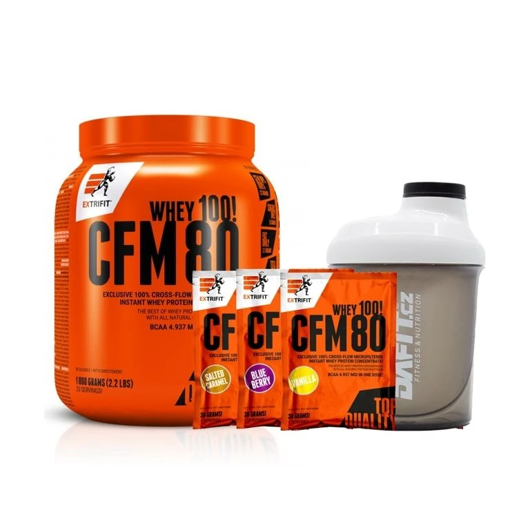 Special Offer Extrifit CFM Instant Whey 80 1000g + FREE Shaker Dafit 300ml a 3x sample