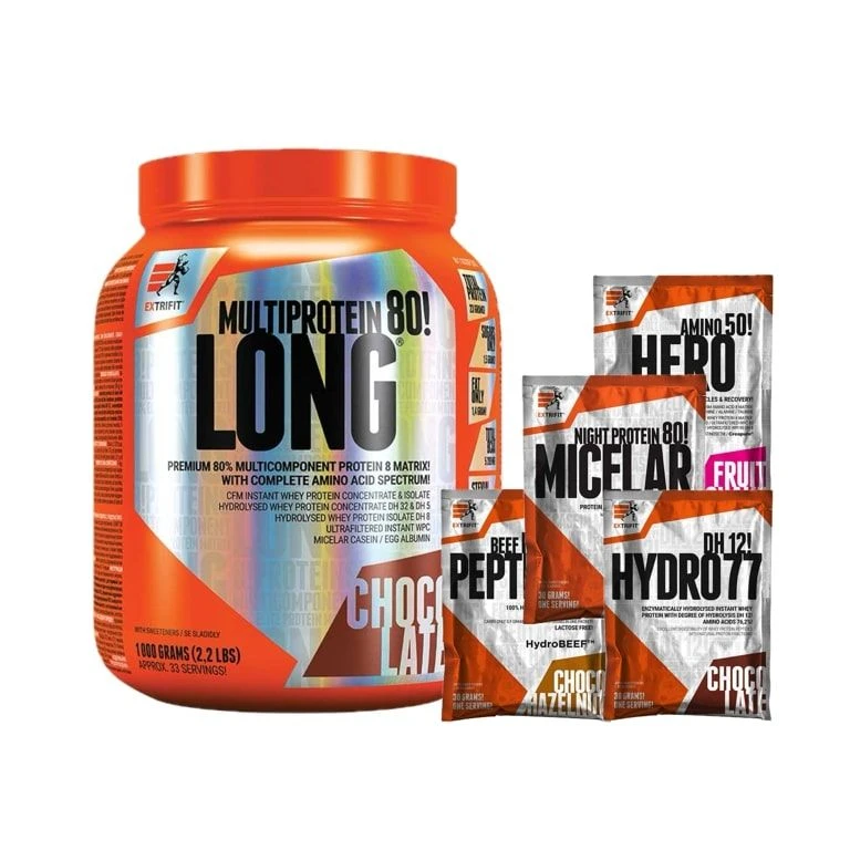 AKCE Extrifit Long 80 Multiprotein 1000 g + ZDARMA 4x vzorek