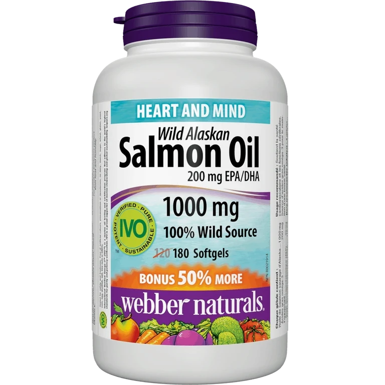 Webber Naturals Salmon Oil 1000 mg 180 tob