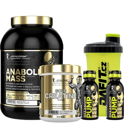 AKCE Kevin Levrone Mass 3000 g + Gold Creatine 300 g + ZDARMA Šejkr 700 ml + 2x vzorek