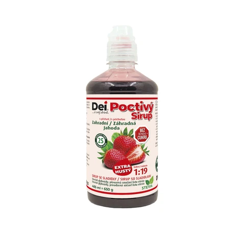 DeiSirup Poctivý Sirup 485 ml jahoda