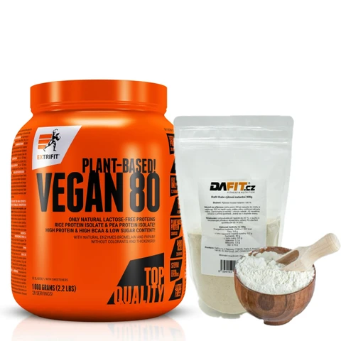 AKCE Extrifit Vegan 80 1000 g + ZDARMA Kaše 300 g rýžová