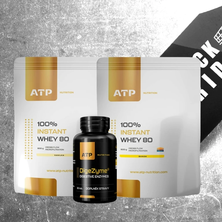 AKCE 1+1 ATP Nutrition 100% Instant Whey 80 CFM 500 g + ZDARMA DigeZyme 30 tob