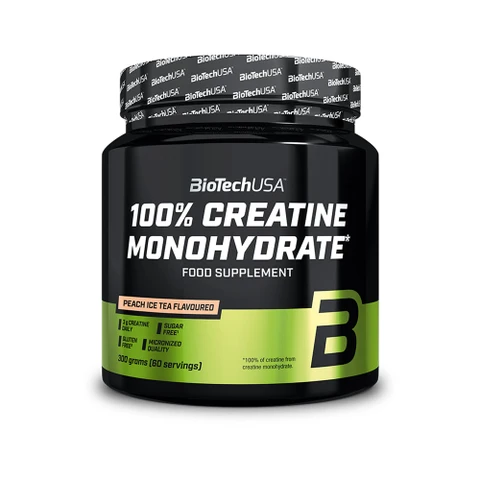 BioTech 100% Creatine Monohydrate 300 g peach ice tea