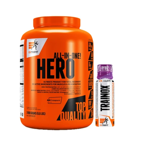 AKCE Extrifit Hero 3000 g + ZDARMA Trainox Shot 90 ml