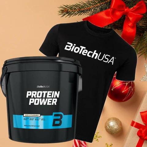 Special Offer BioTech Protein Power 4000 g + FREE T-Shirt
