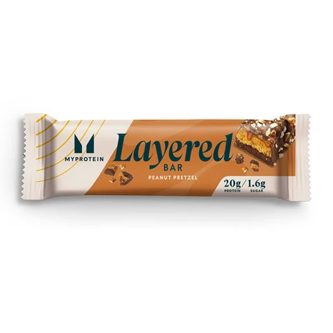 MyProtein Layered Protein Bar 60 g chocolade peanut pretzel