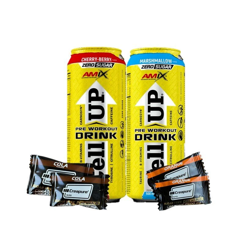 Special Offer 2x Amix CellUP PreWorkout Drink 500 ml + FREE 4x Creatine Creapure 1tbl