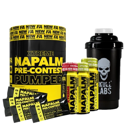 Special Offer FA Napalm Pre-Contest Pumped 350 g + FREE Shaker 600 ml + 7x sample