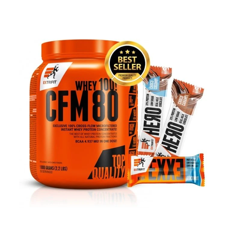 AKCE Extrifit CFM Instant Whey 80 1000 g + ZDARMA 3x tyčinka