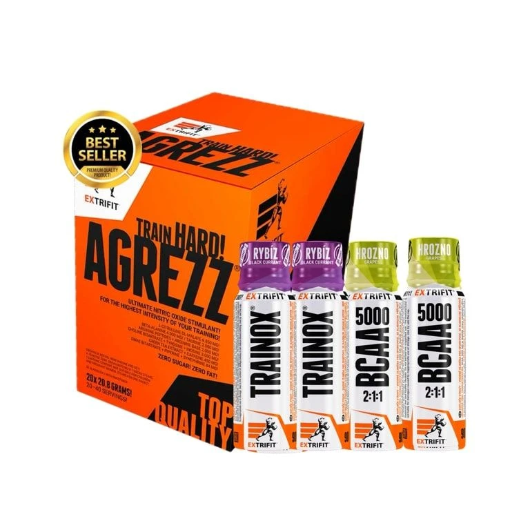 AKCE Extrifit Agrezz 20 x 20,8 g + ZDARMA 2x Trainox Shot 90 ml + 2x BCAA Shot 90 ml