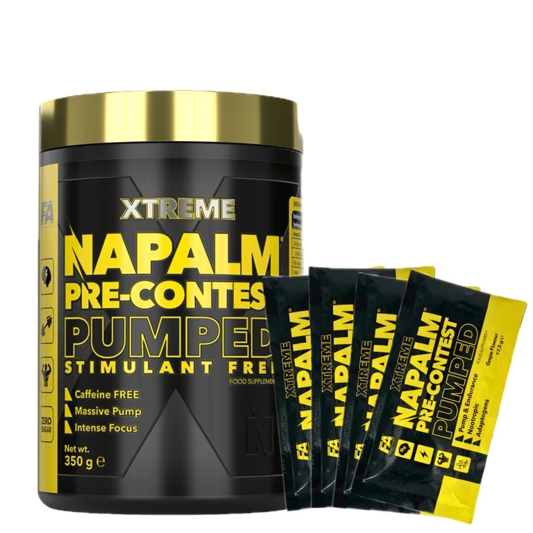Special Offer FA Napalm Pre-Contest Pumped Stimulant Free 350 g + FREE 4x sample