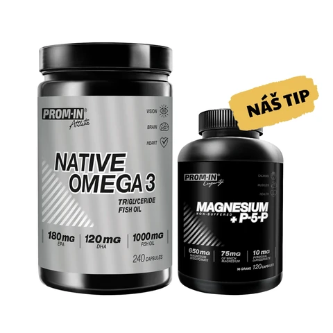 AKCE Prom-In Native Omega 3 240 cps + ZDARMA Magnesium + P5P 120 cps