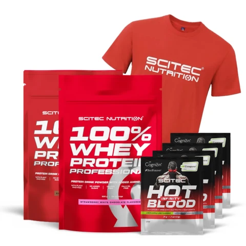 AKCE 1+1 Scitec Nutrition 100% WP Professional 500 g + ZDARMA Triko + 4x vzorek
