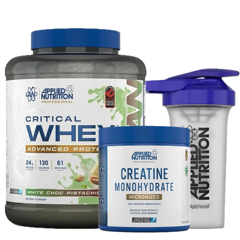 Special Offer Applied Nutrition Critical Whey Protein 2000g + FREE Creatine 250g + Shaker