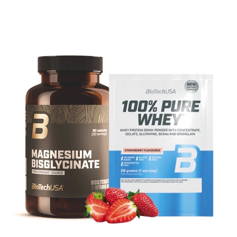 AKCE BioTech Magnesium Bisglycinate (Organic Source) 90 tbl + ZDARMA 100% Pure Whey 28 g