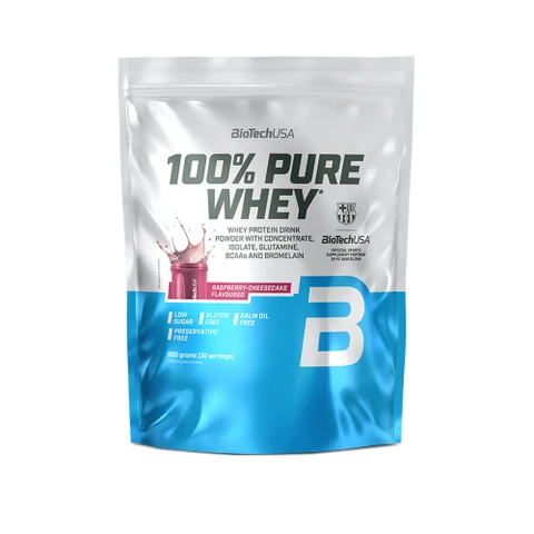 BioTech 100% Pure Whey 900 g raspberry cheesecake