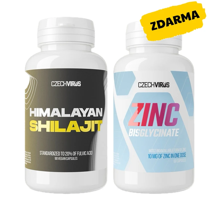AKCE Czech Virus Himalayan Shilajit 90 cps + ZDARMA Zinc Bisglycinate 60 cps