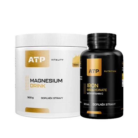 AKCE ATP Vitality Magnesium Drink 300 g + ZDARMA Iron Bisglycinate 30 tob