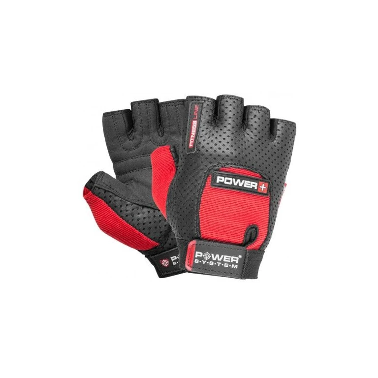 Power Plus gloves black red