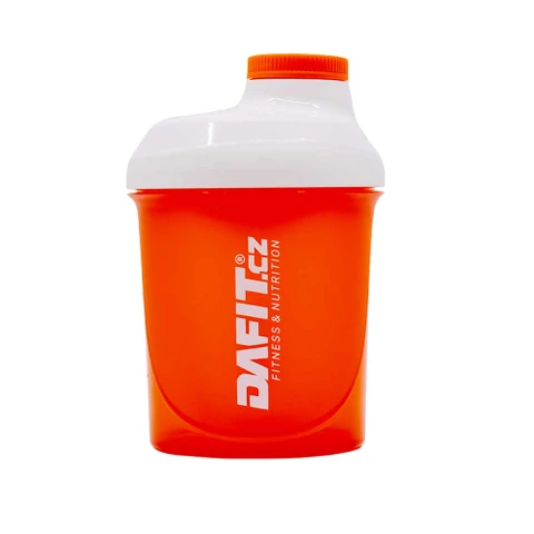 Dafit Šejkr 300 ml oranžová, bílé logo