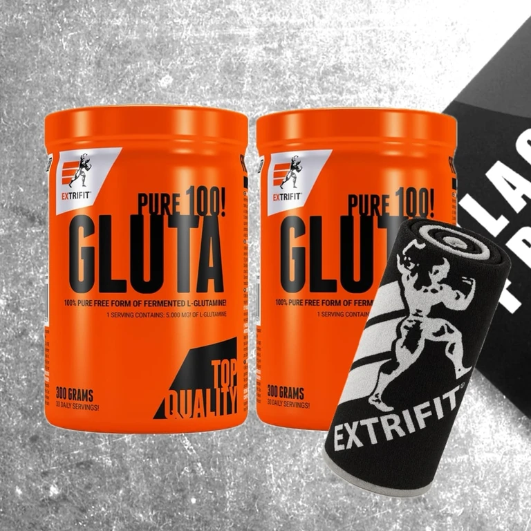 Special Offer 1+1 Extrifit Gluta Pure 300 g + FREE Towel