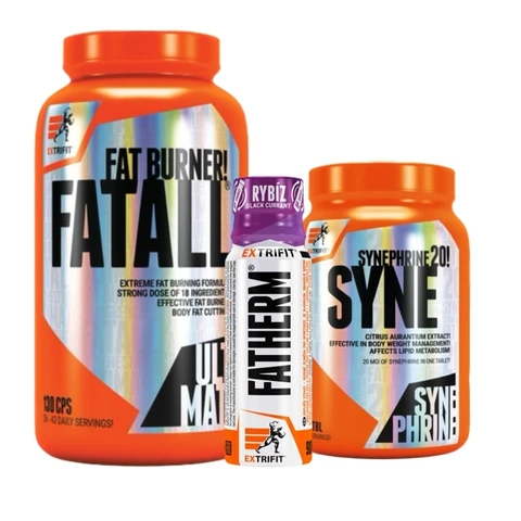 AKCE Extrifit Fatall Fat Burner 130 cps + ZDARMA Syne 60 tbl + Fatherm Shot 90 ml