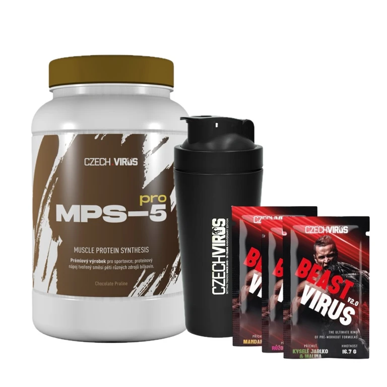 AKCE Czech Virus MPS-5 Pro 1000 g + ZDARMA Šejkr 750 ml + 3x Beast Virus V2.0 16,7 g