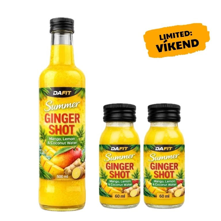 AKCE Dafit Summer Ginger Shot 500 ml mango lemon coconut water + ZDARMA 2x Shot 60 ml